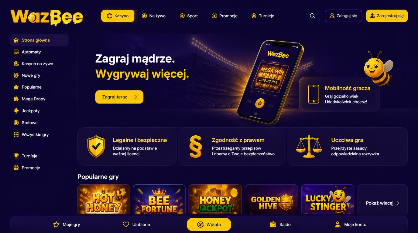 Mobilny interfejs kasyna, ikon licencji i prawo